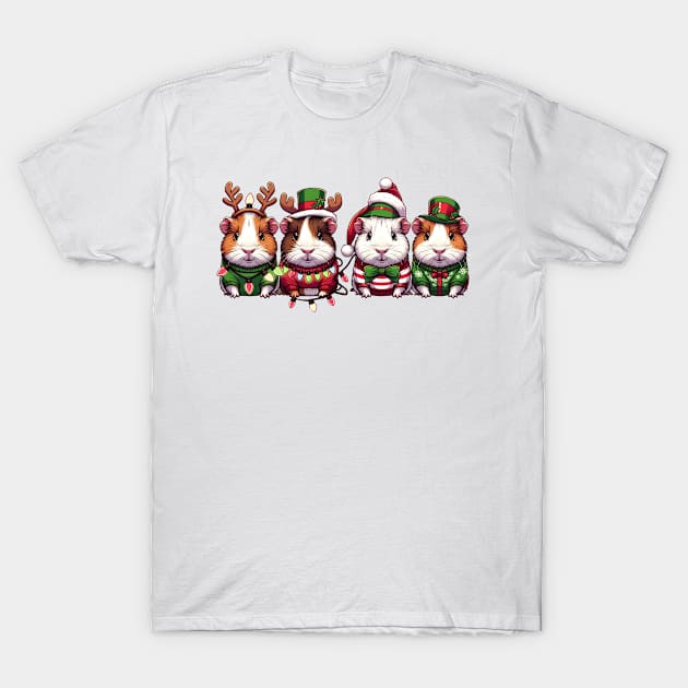 Christmas Guinea Pig T-Shirt by JanaeLarson